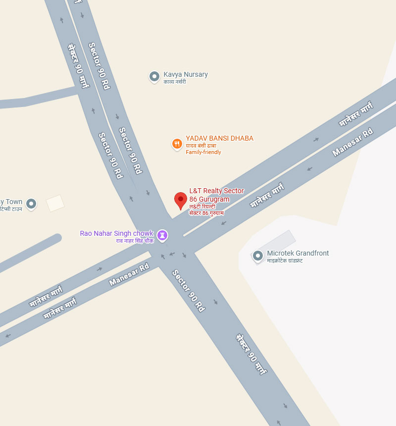 Location map for New Launch Sector 86